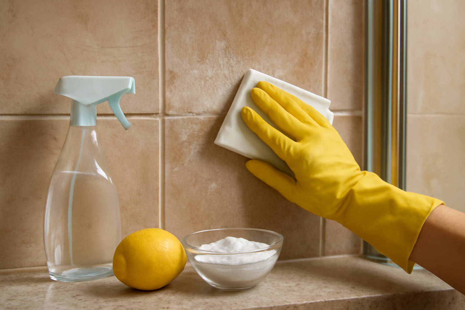 How to Remove Hard Water Stains from a Ceramic Tile Shower: A Surface-Safety Guide illustration