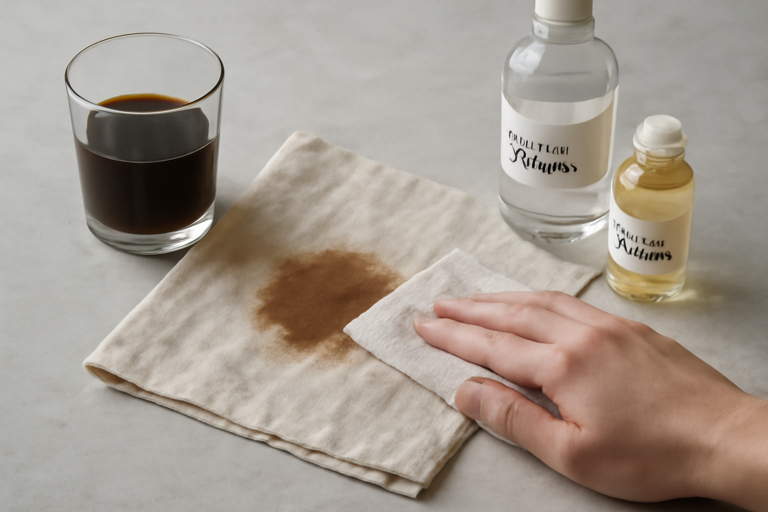How to Remove Coffee from a Linen Napkin: Fresh and Dried Stains illustration