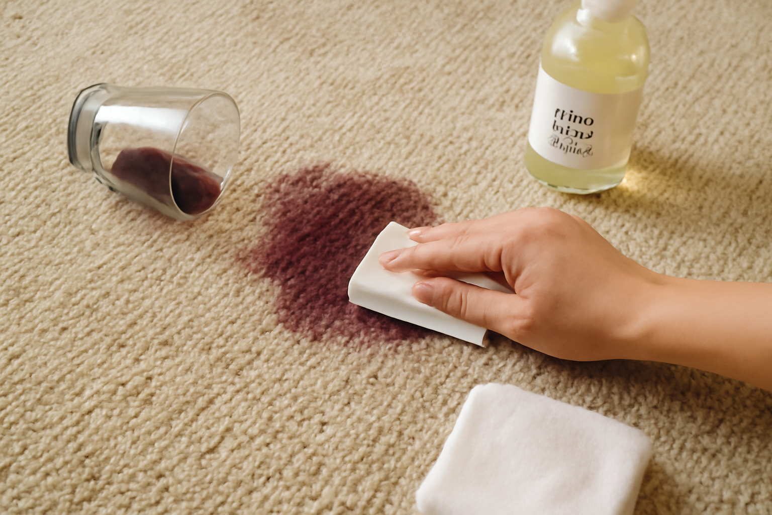 How to Remove Dried Red Wine from a Wool Rug: A Step-by-Step Guide illustration