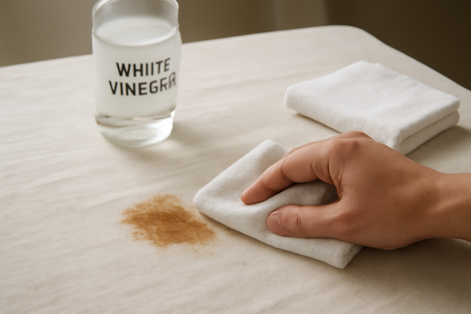 How to Remove Dried Coffee from a Linen Tablecloth: A Surface-Safety Guide illustration
