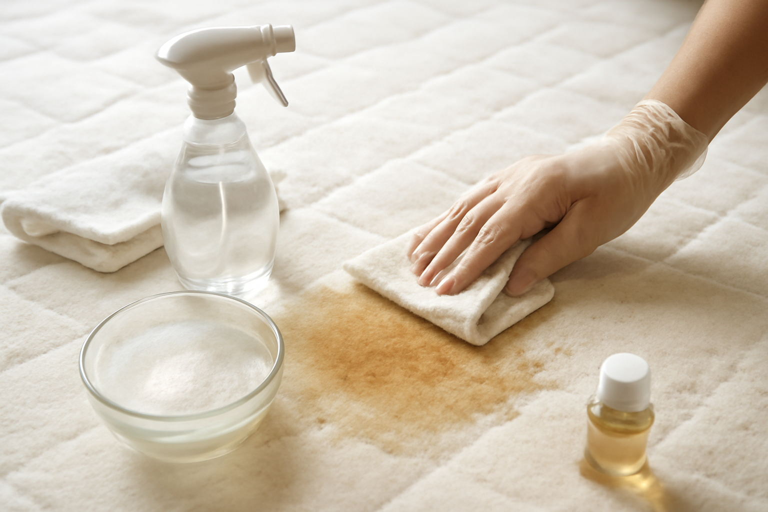 How to Remove Vomit from a Mattress: Fresh and Dried Stains illustration