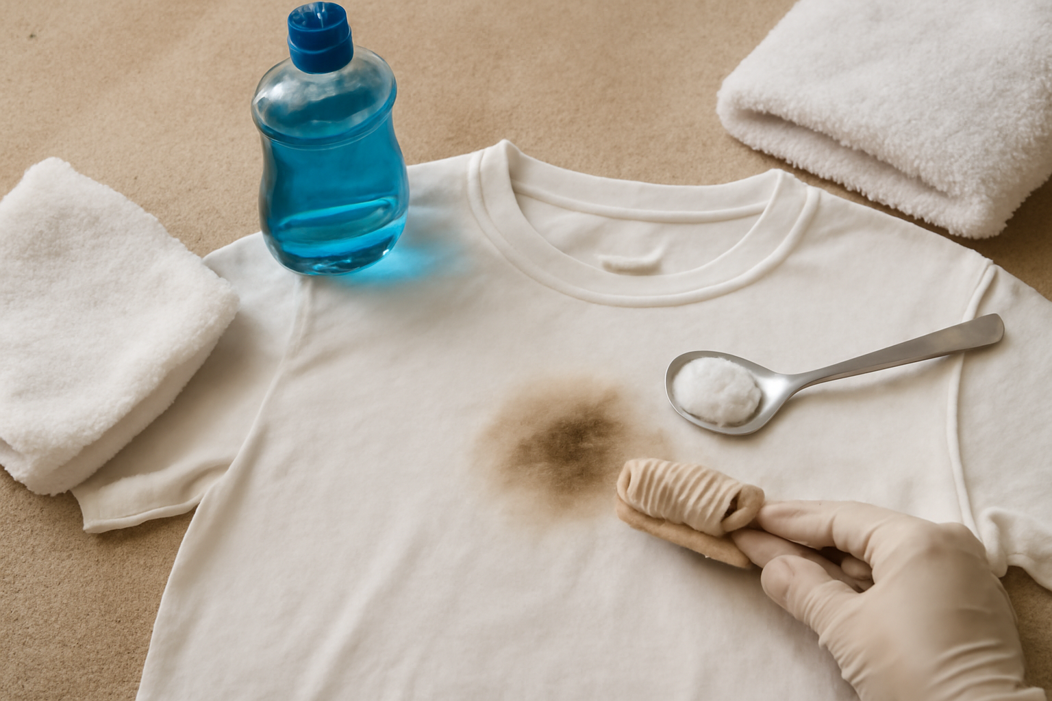 How to Remove Set-In Grease from a Cotton T-Shirt illustration