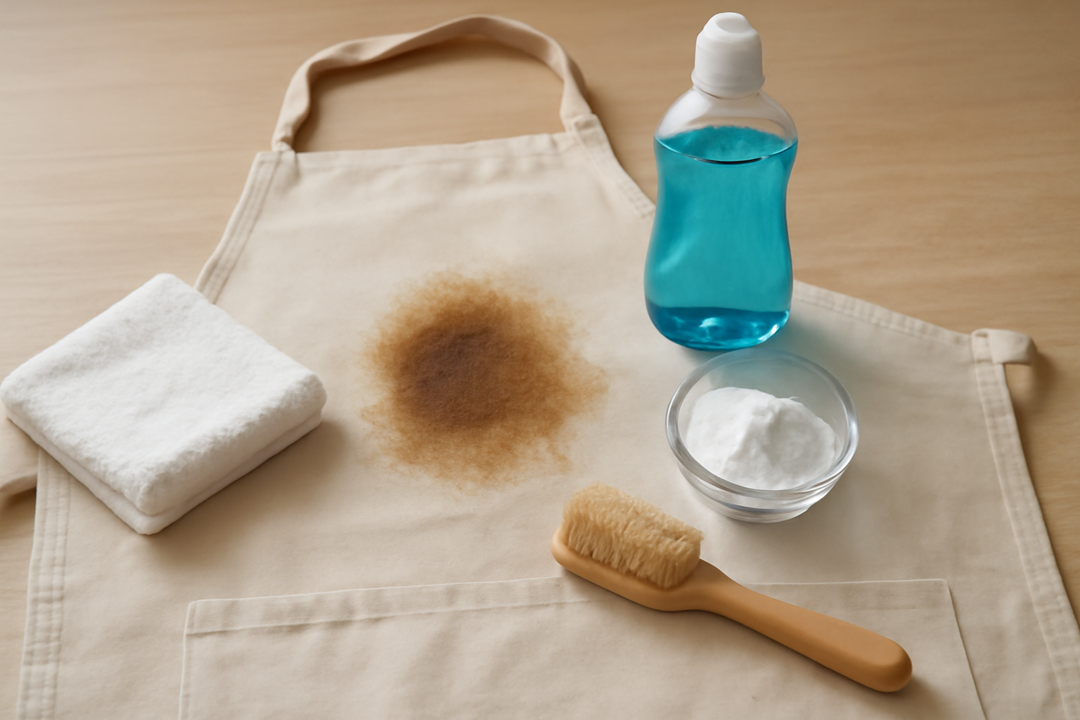 How to Remove Cooking Oil from a Cotton Apron: Fresh and Set-In Stains illustration