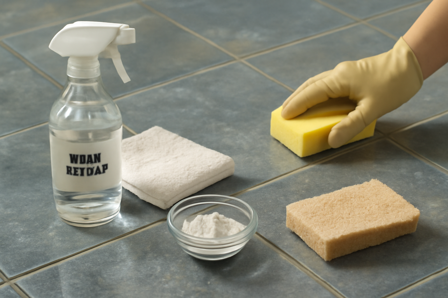 How to Remove Hard Water Spots from a Glass Tile Floor illustration