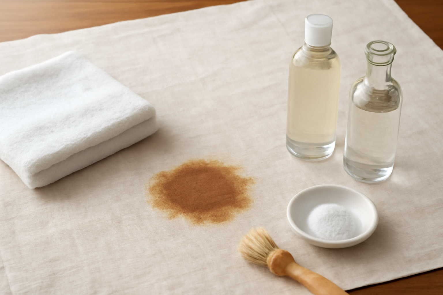 How to Remove Dried Coffee from a Linen Tablecloth: A Surface-Safety Guide illustration