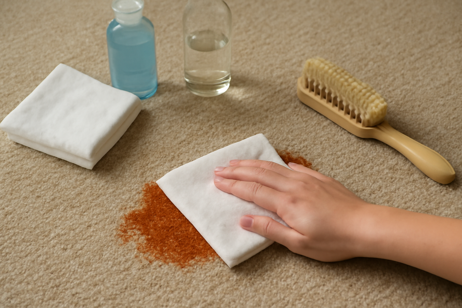 How to Remove Set-In Tomato Sauce from a Nylon Carpet illustration
