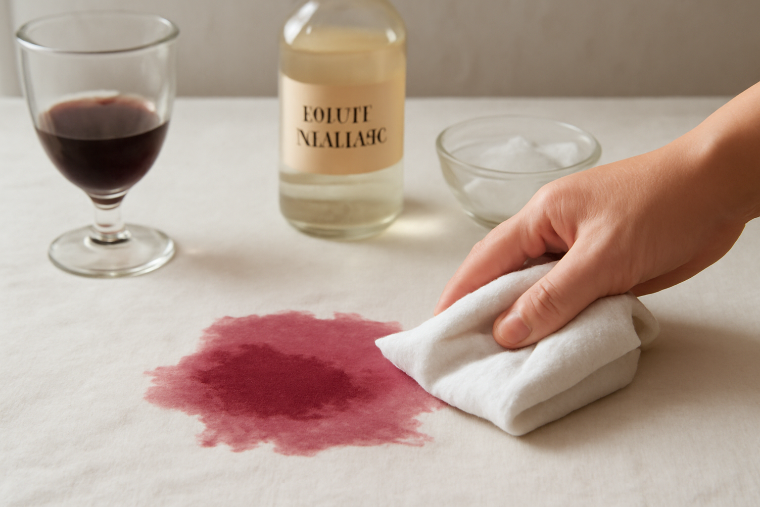 How to Remove Red Wine from a Cotton Tablecloth illustration