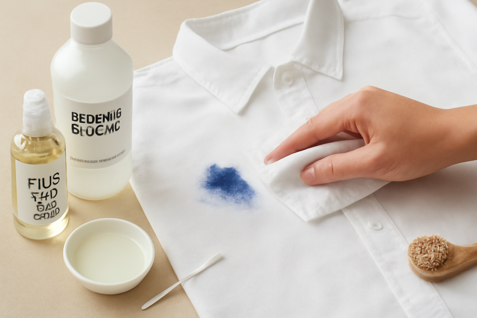 How to Remove Ballpoint Pen Ink from a Cotton Shirt illustration