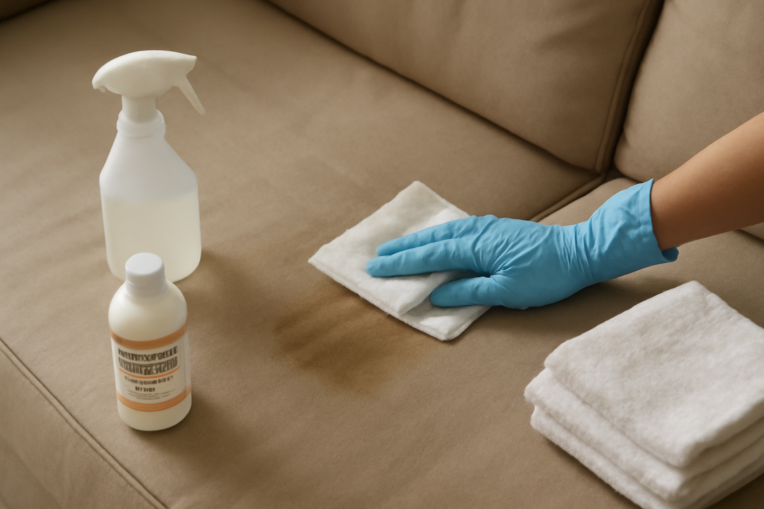 How to Remove Dog Urine from a Polyester Couch Cushion illustration