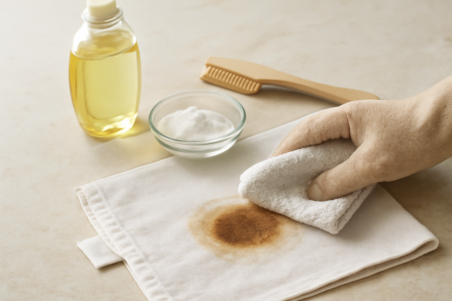 How to Remove Set-In Grease from a Linen Napkin illustration