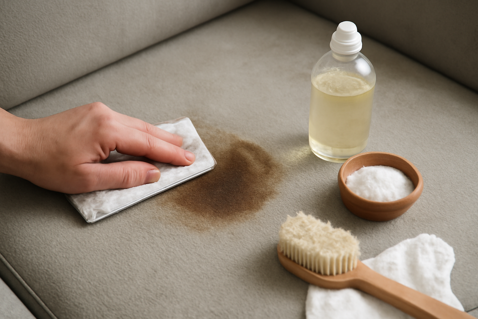 How to Remove Set-In Grease from a Microfiber Couch illustration