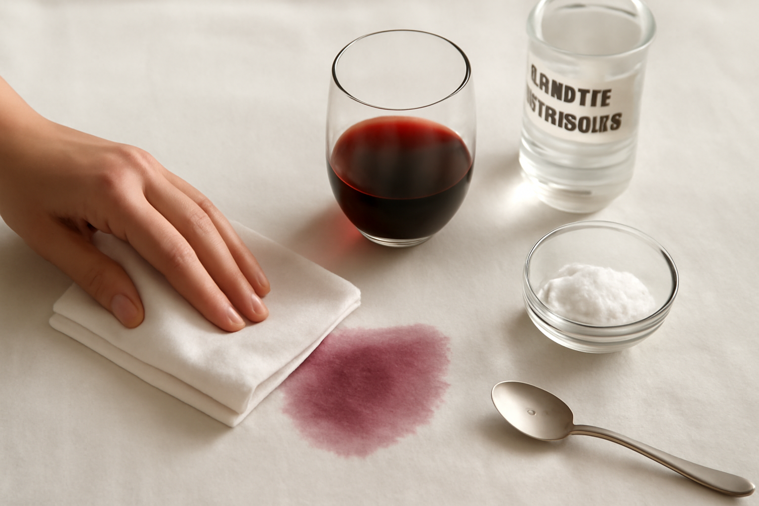 How to Remove Red Wine from a Cotton Tablecloth illustration