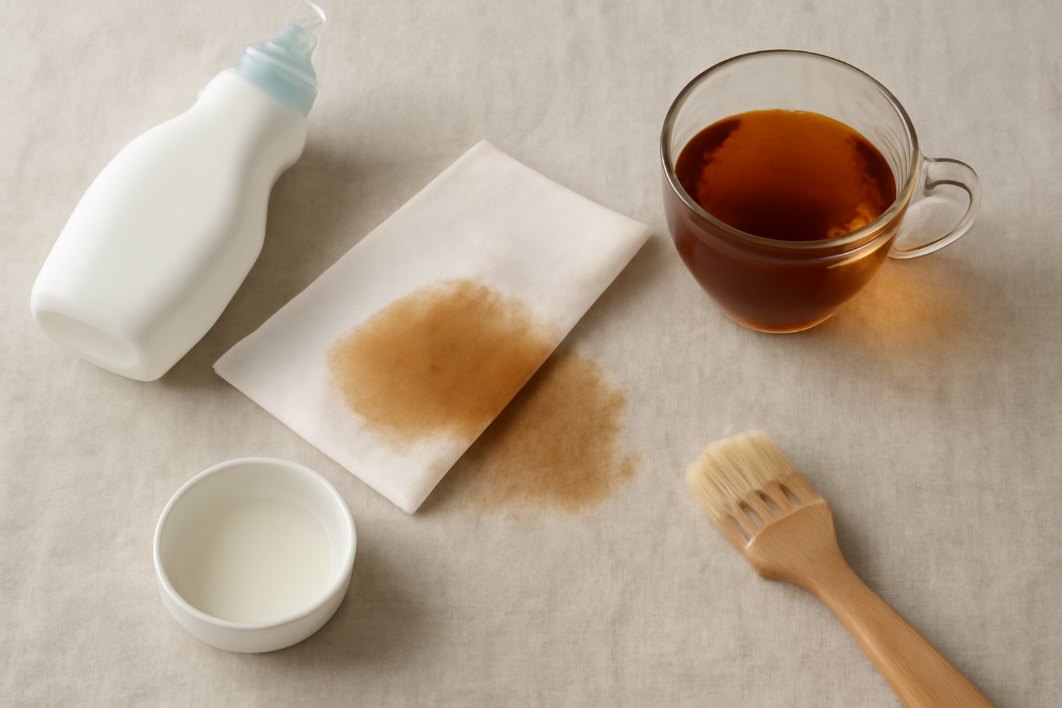 How to Remove Tea Stains from a Linen Tablecloth illustration