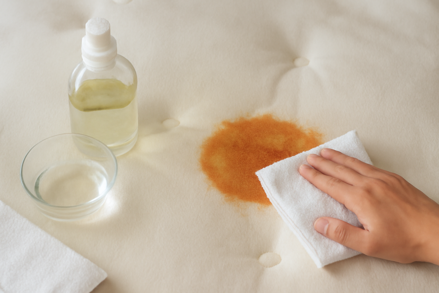 How to Remove Set-In Tomato Sauce from a Cotton Mattress illustration