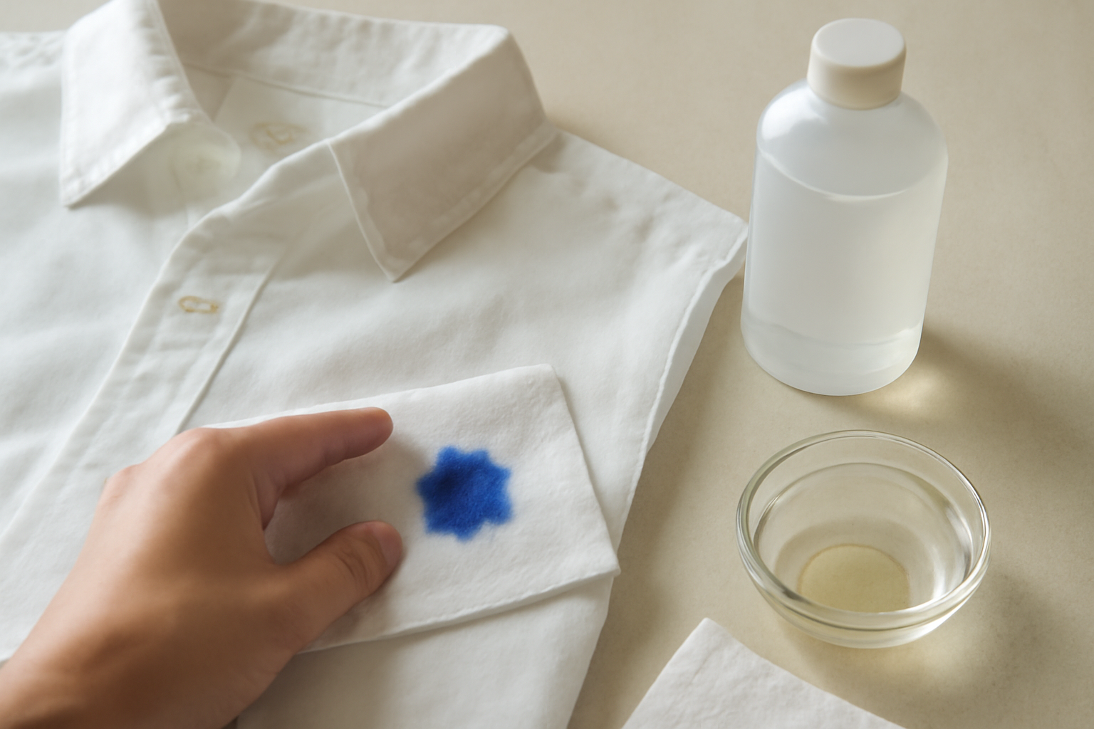 How to Remove Ballpoint Pen Ink from a Cotton Shirt illustration