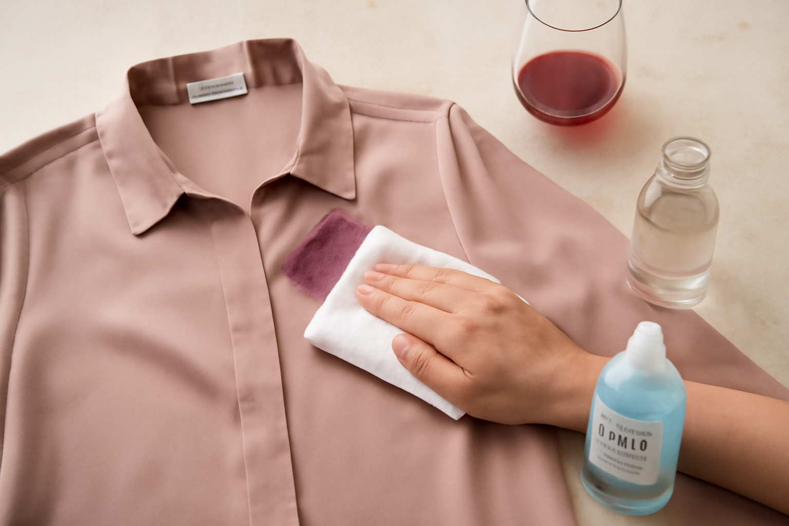 How to Remove Red Wine from a Silk Blouse illustration