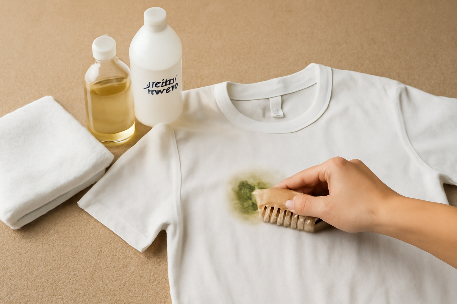 How to Remove Set-In Grass Stains from a Cotton Shirt illustration