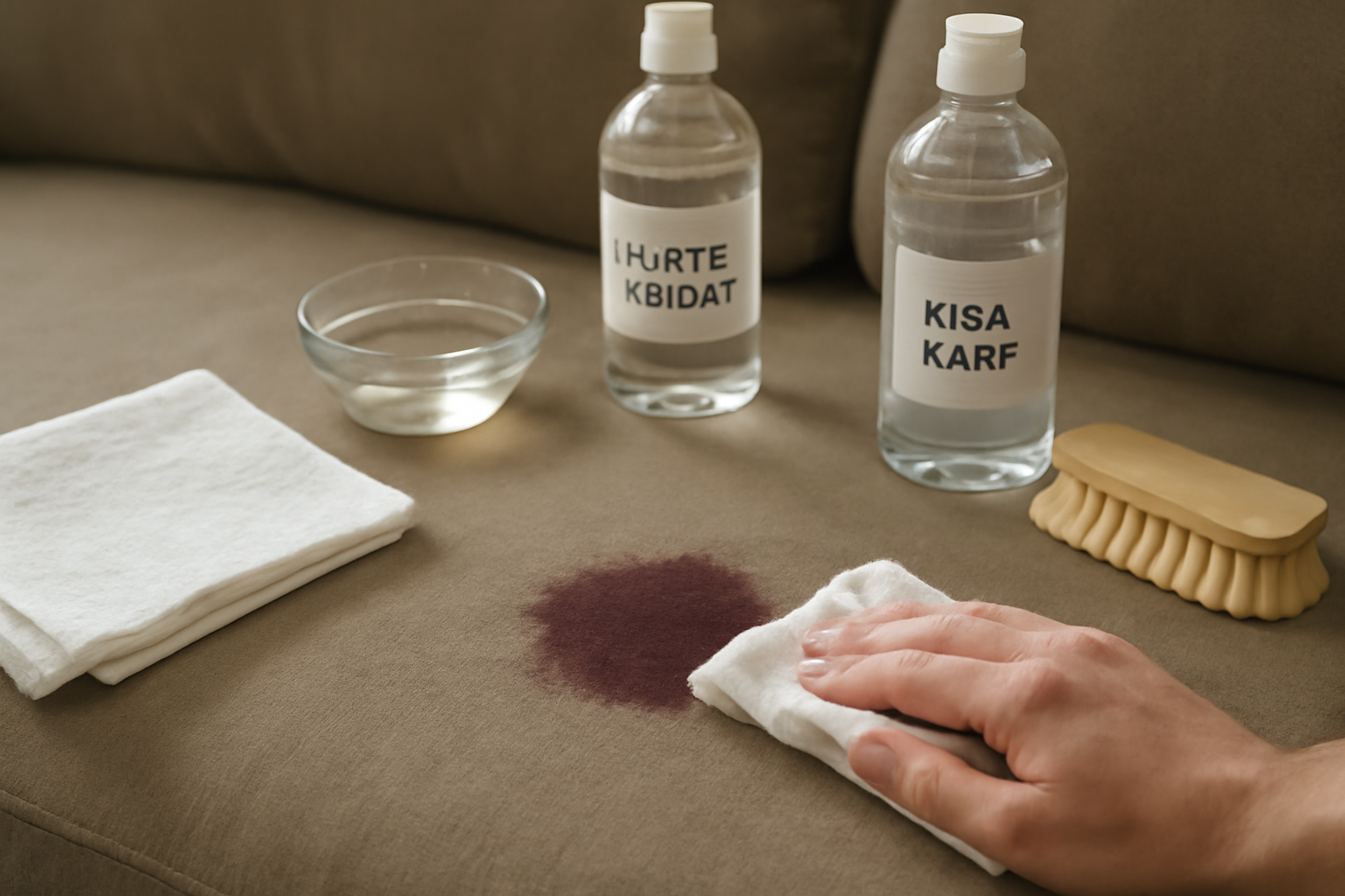 How to Remove Dried Red Wine from a Microfiber Couch illustration