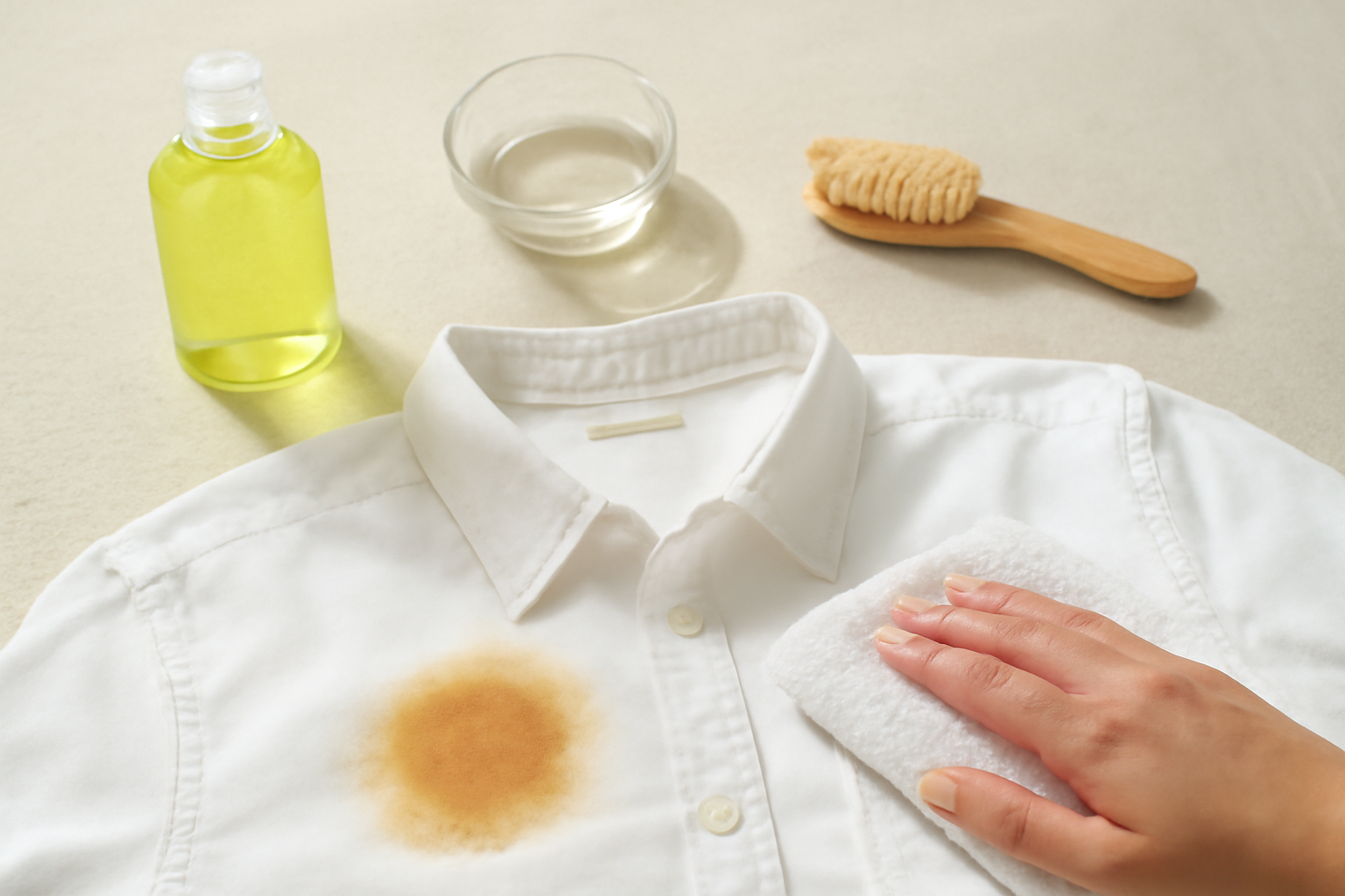 How to Remove Set-In Tea Stains from a Cotton Shirt illustration