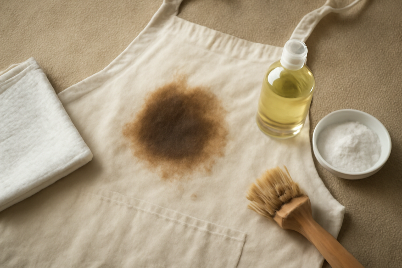 How to Remove Set-In Grease from a Cotton Apron illustration