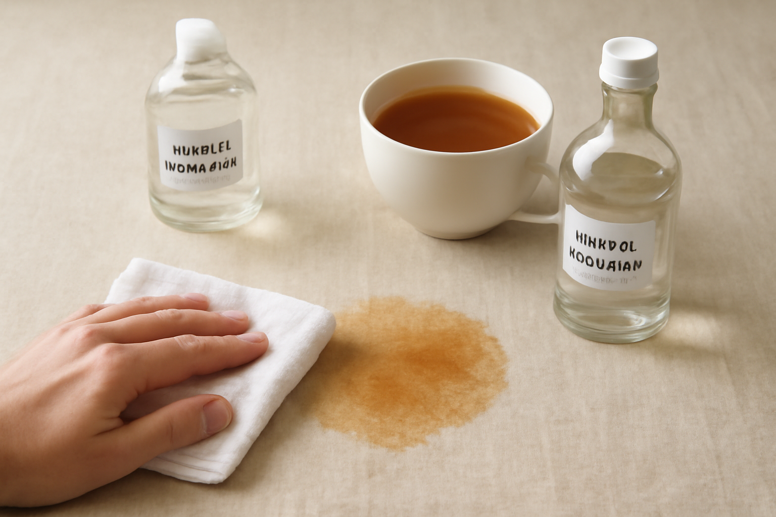 How to Remove Fresh Tea from a Linen Tablecloth illustration