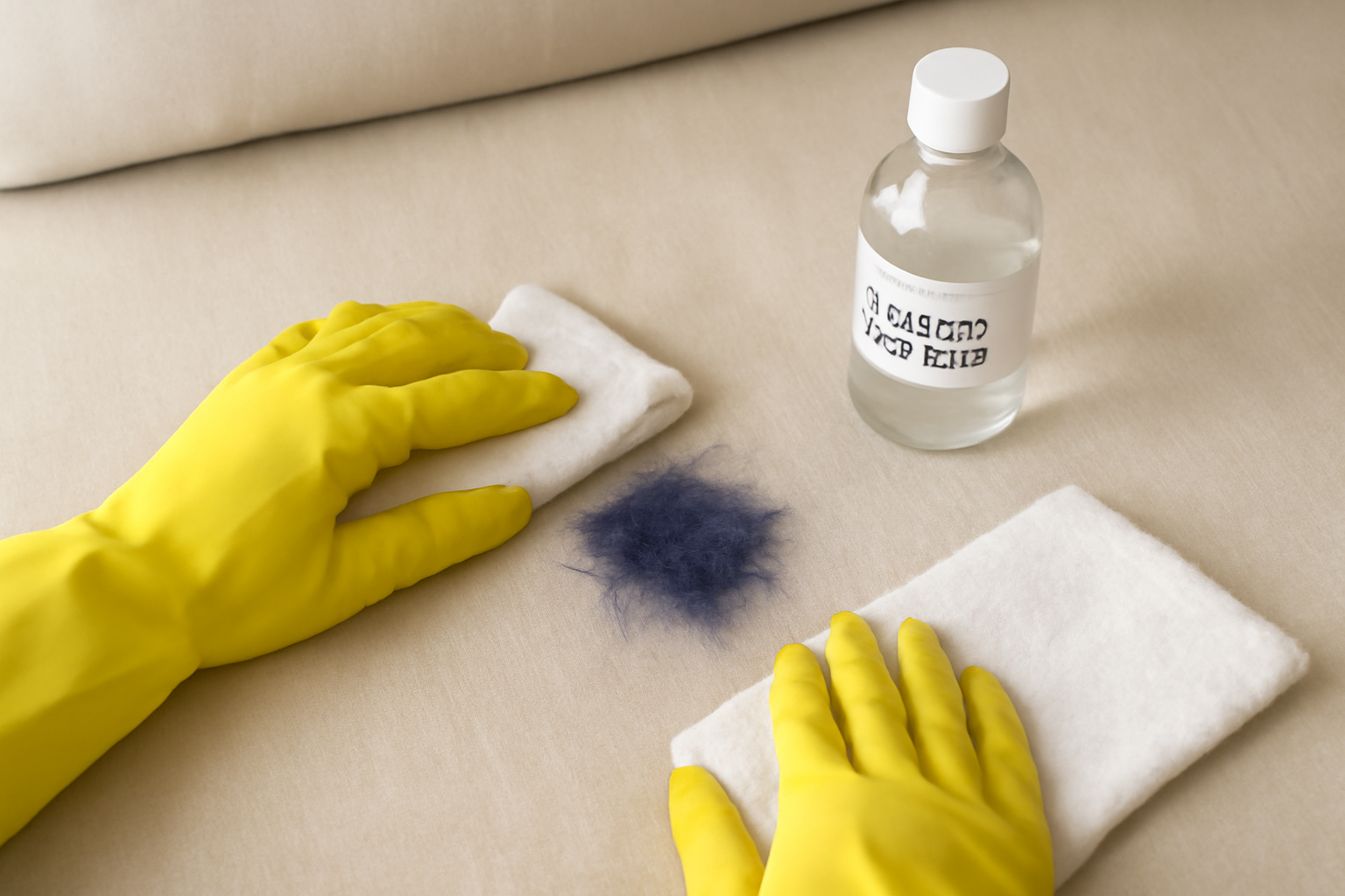 How to Remove Set-In Ink from a Cotton Couch illustration