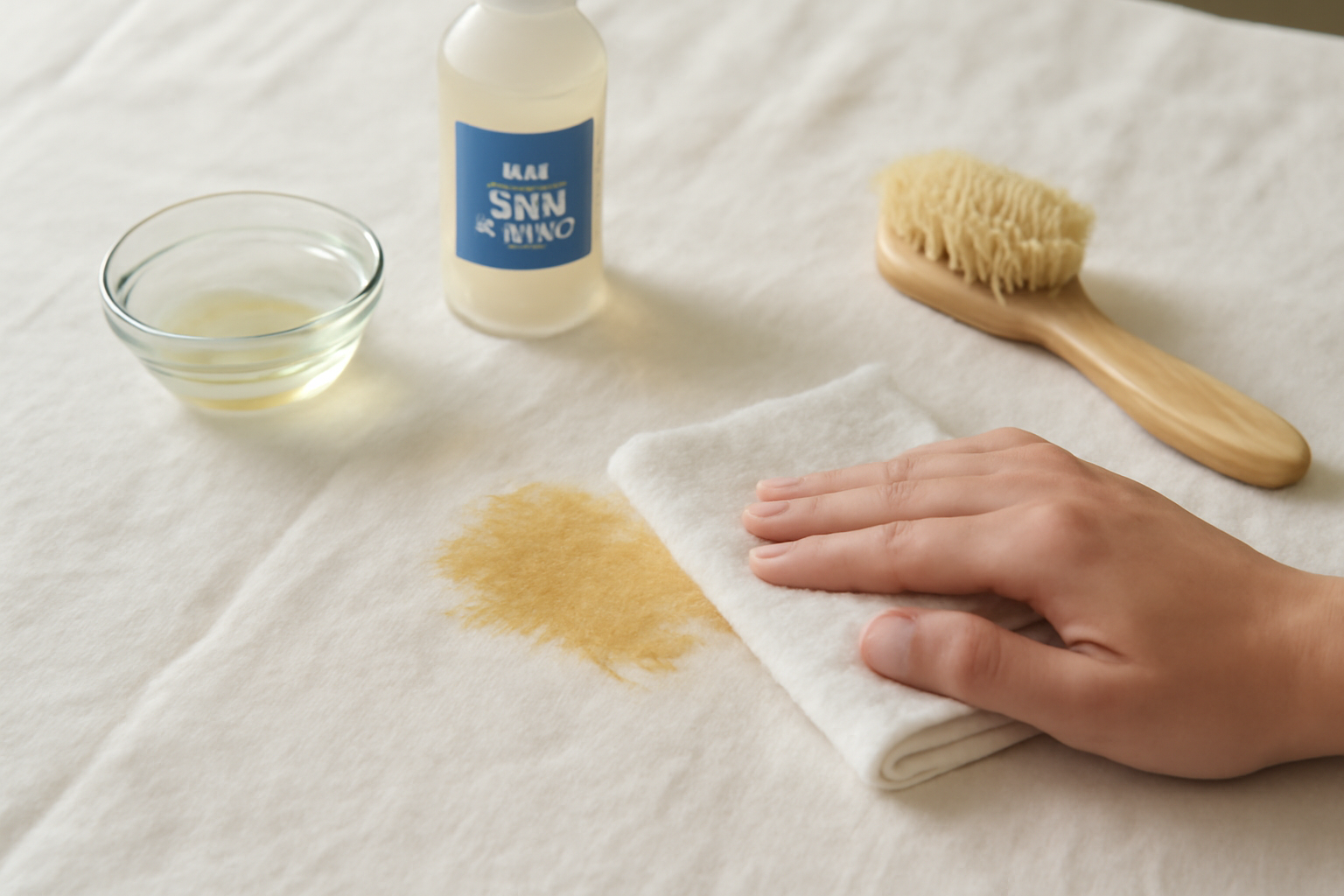 How to Remove Set-In Mustard from a Cotton Tablecloth illustration