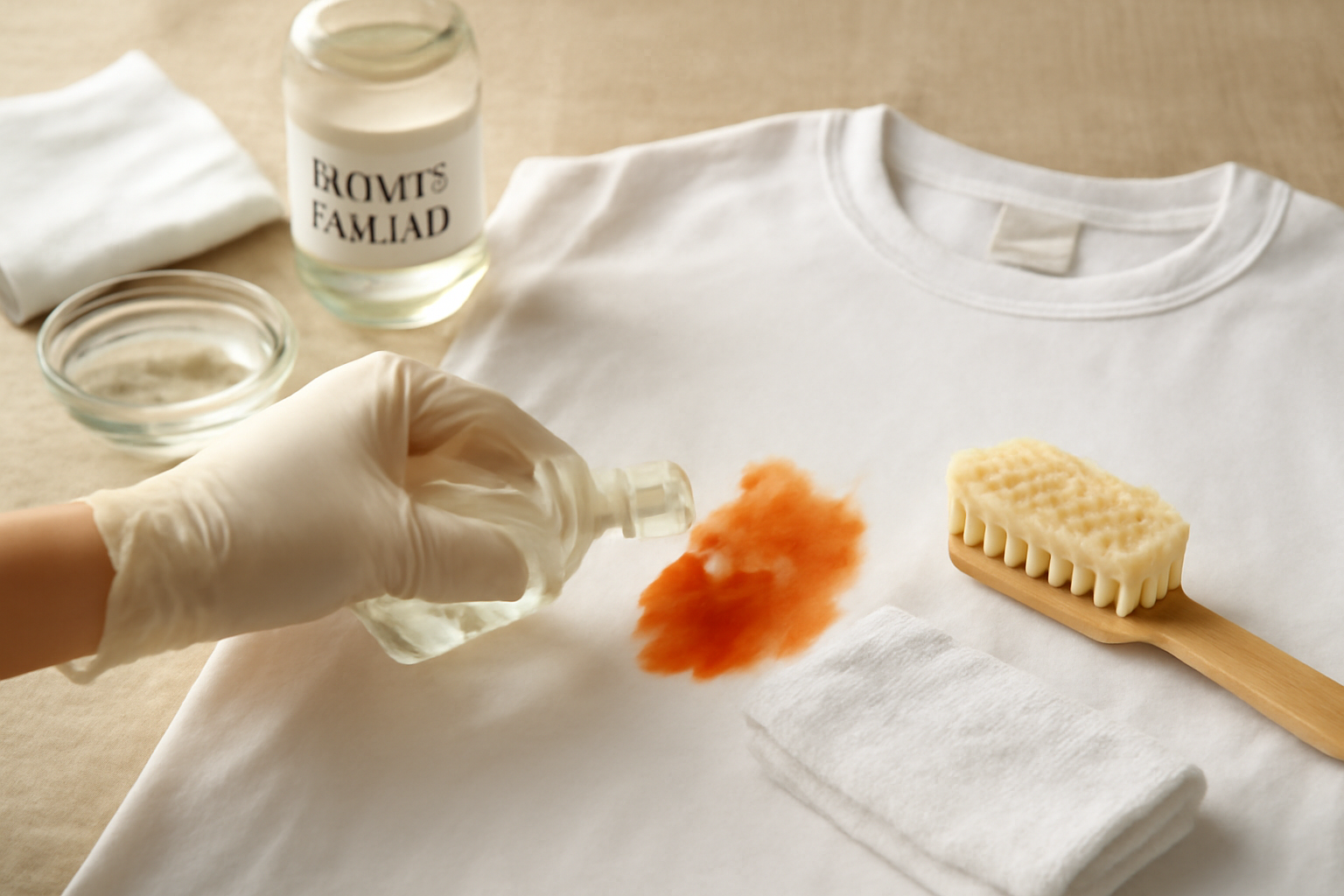How to Remove Set-In Ketchup from a Cotton Shirt illustration