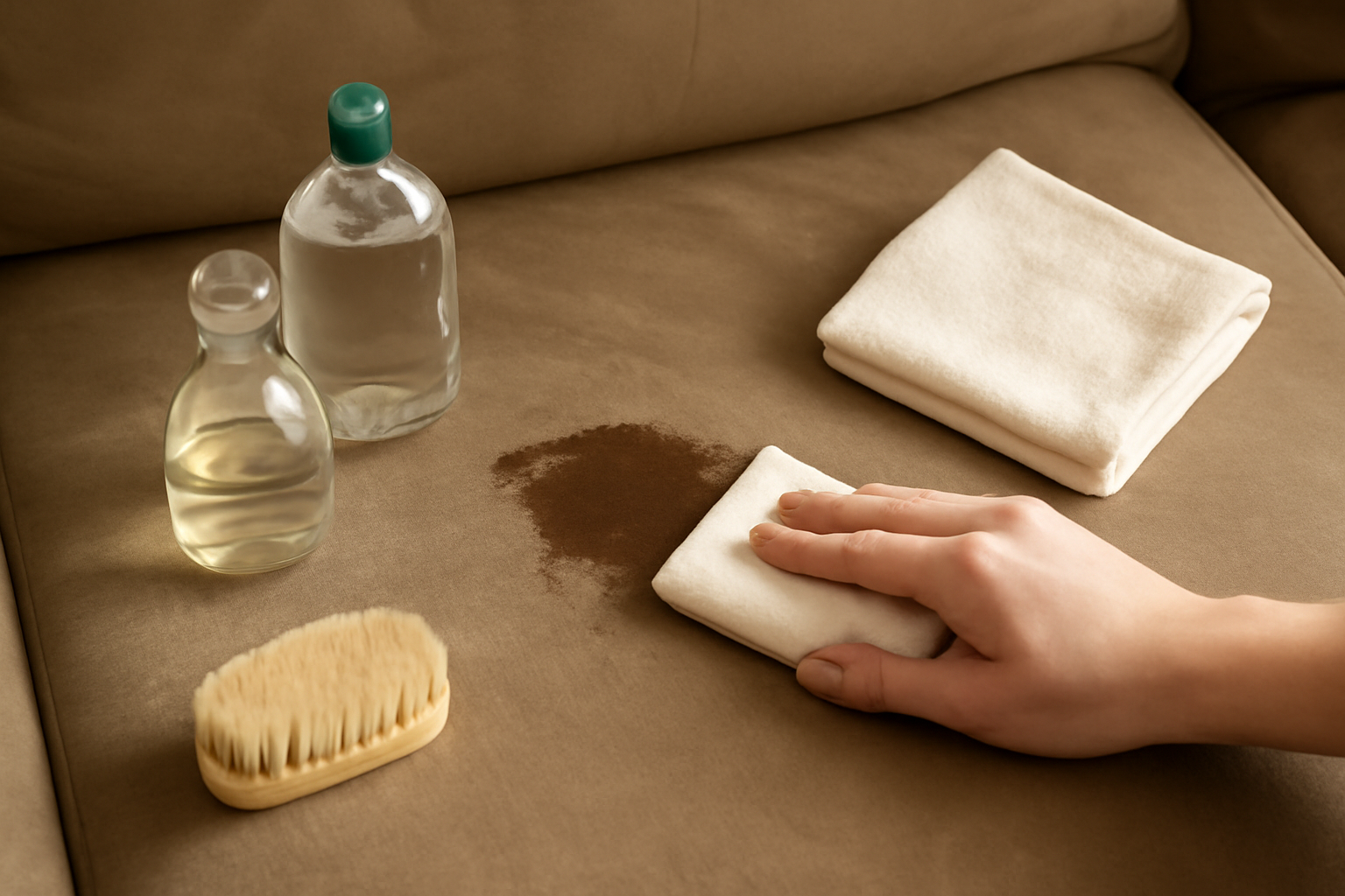 How to Remove Set-In Chocolate from a Microfiber Couch illustration