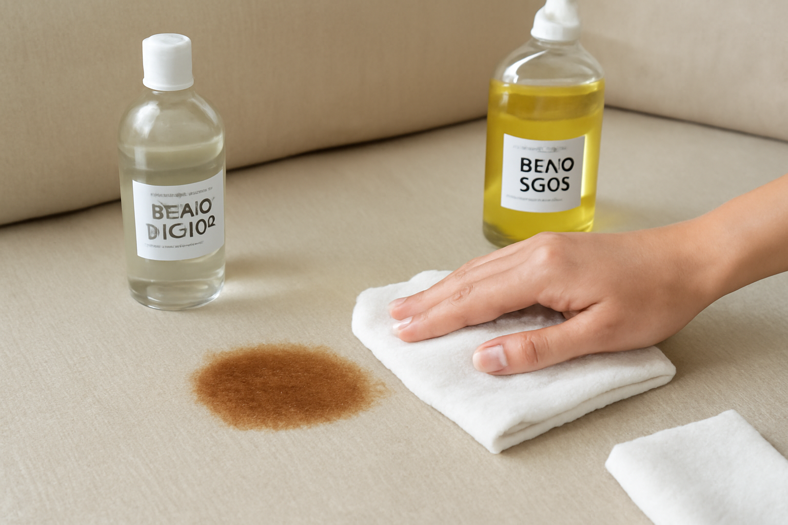How to Remove Fresh Tea from a Polyester Couch illustration
