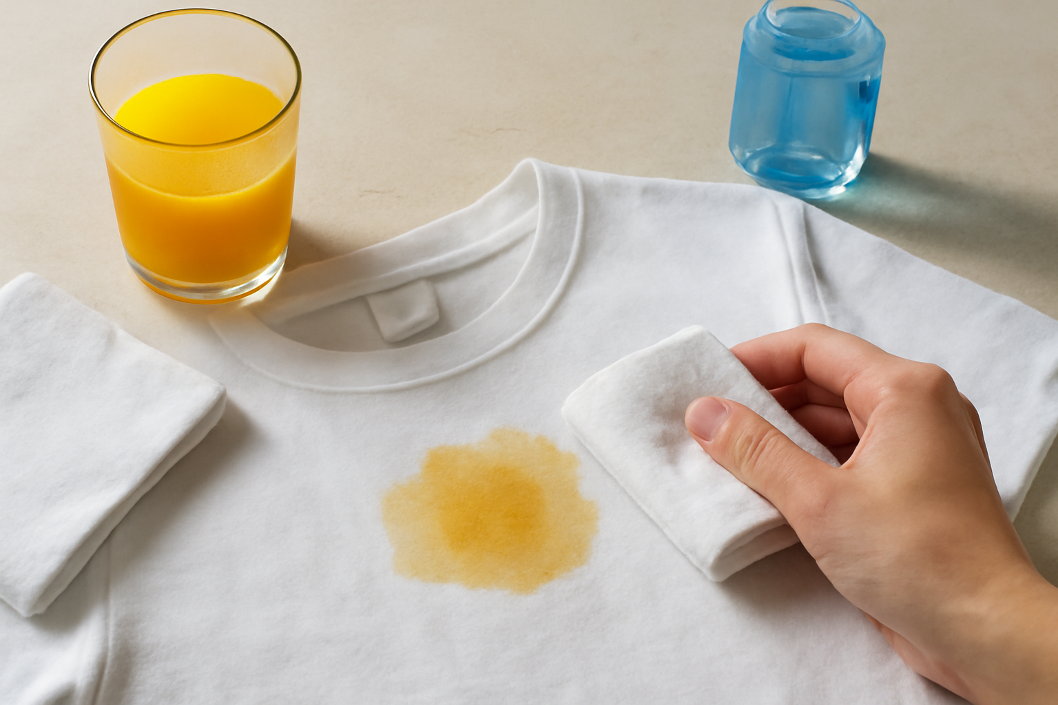How to Remove Orange Juice from a Cotton Shirt illustration
