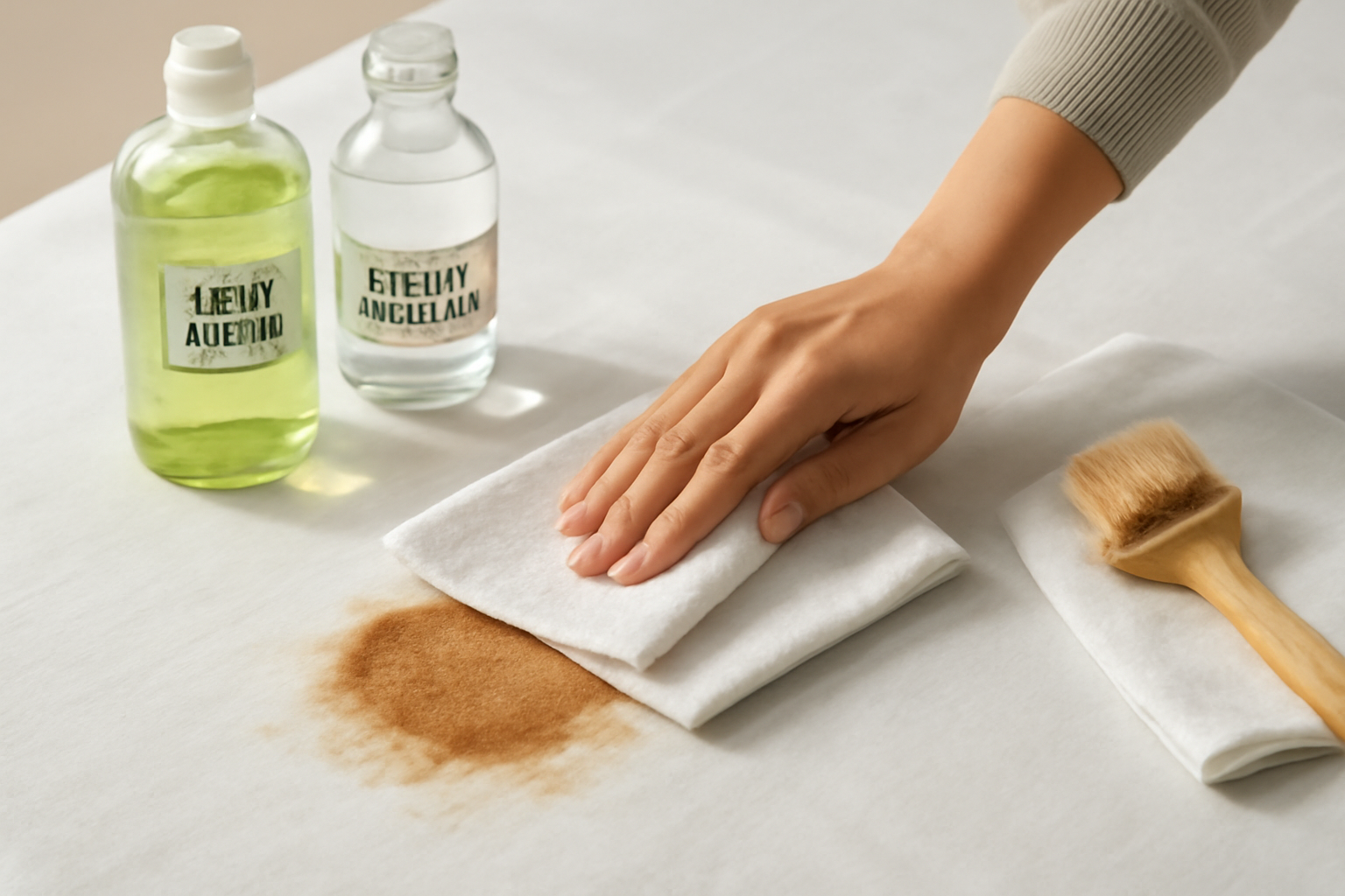 How to Remove Dried Tea from a Cotton Tablecloth illustration