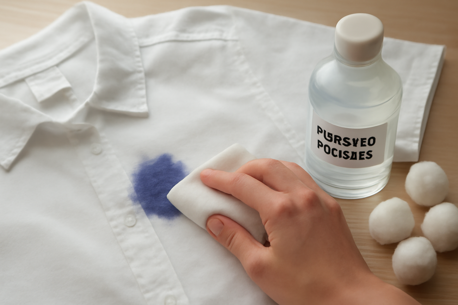How to Remove a Ballpoint Pen Ink Stain from a Cotton Shirt illustration