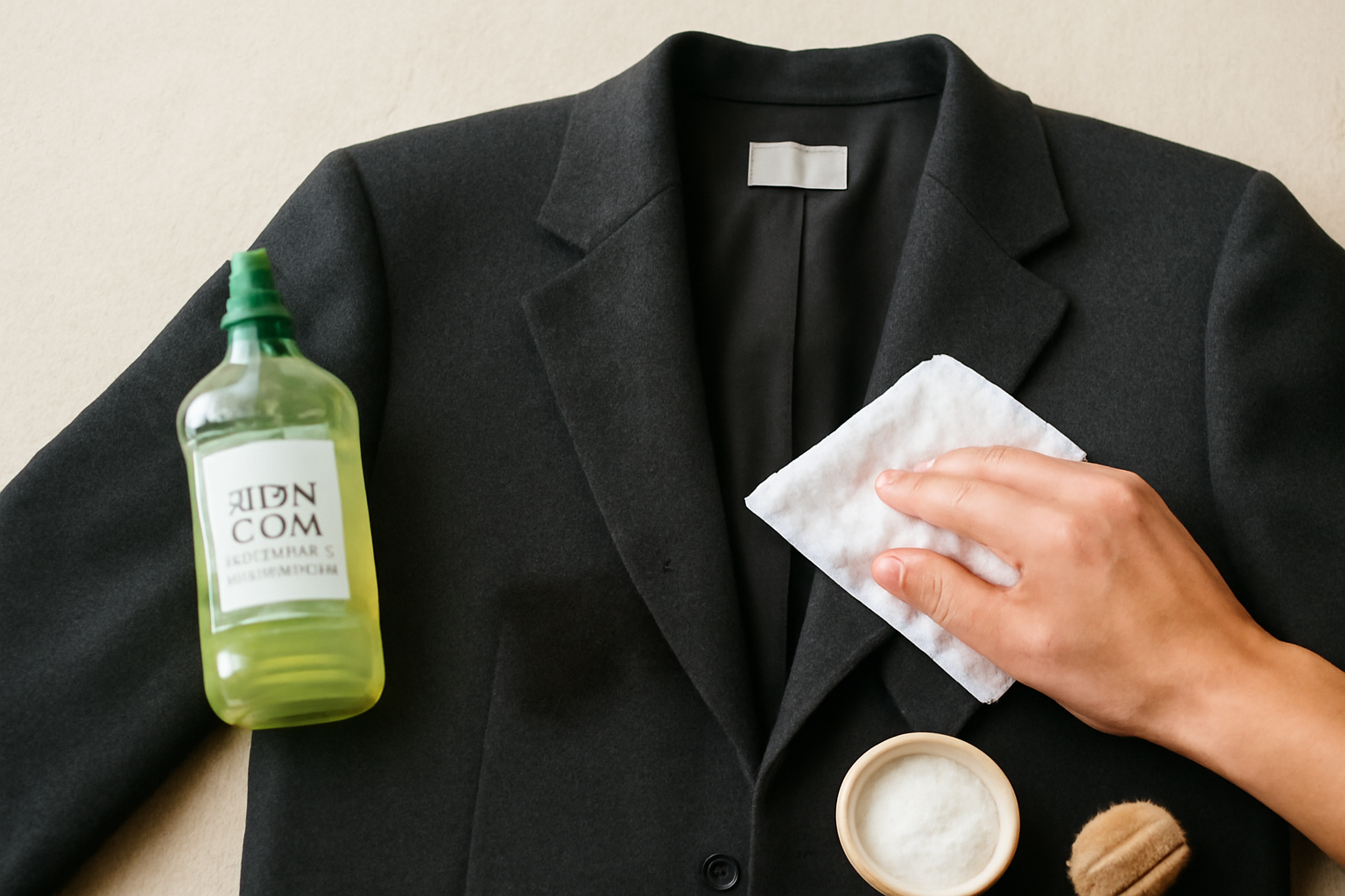 How to Remove Set-In Grease from a Wool Blazer illustration