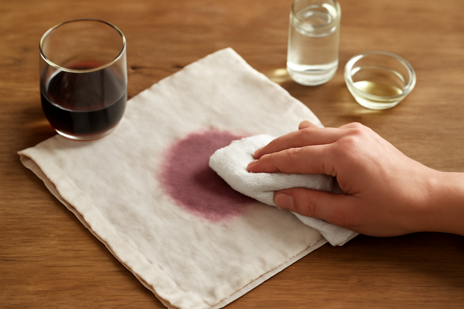 How to Remove Red Wine from a Linen Napkin illustration