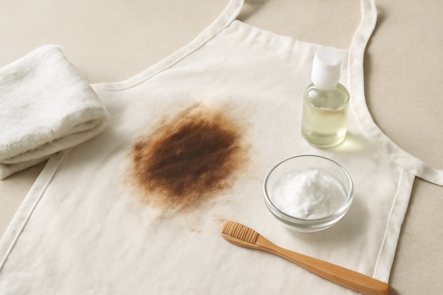 How to Remove Set-In Grease from a Cotton Apron illustration