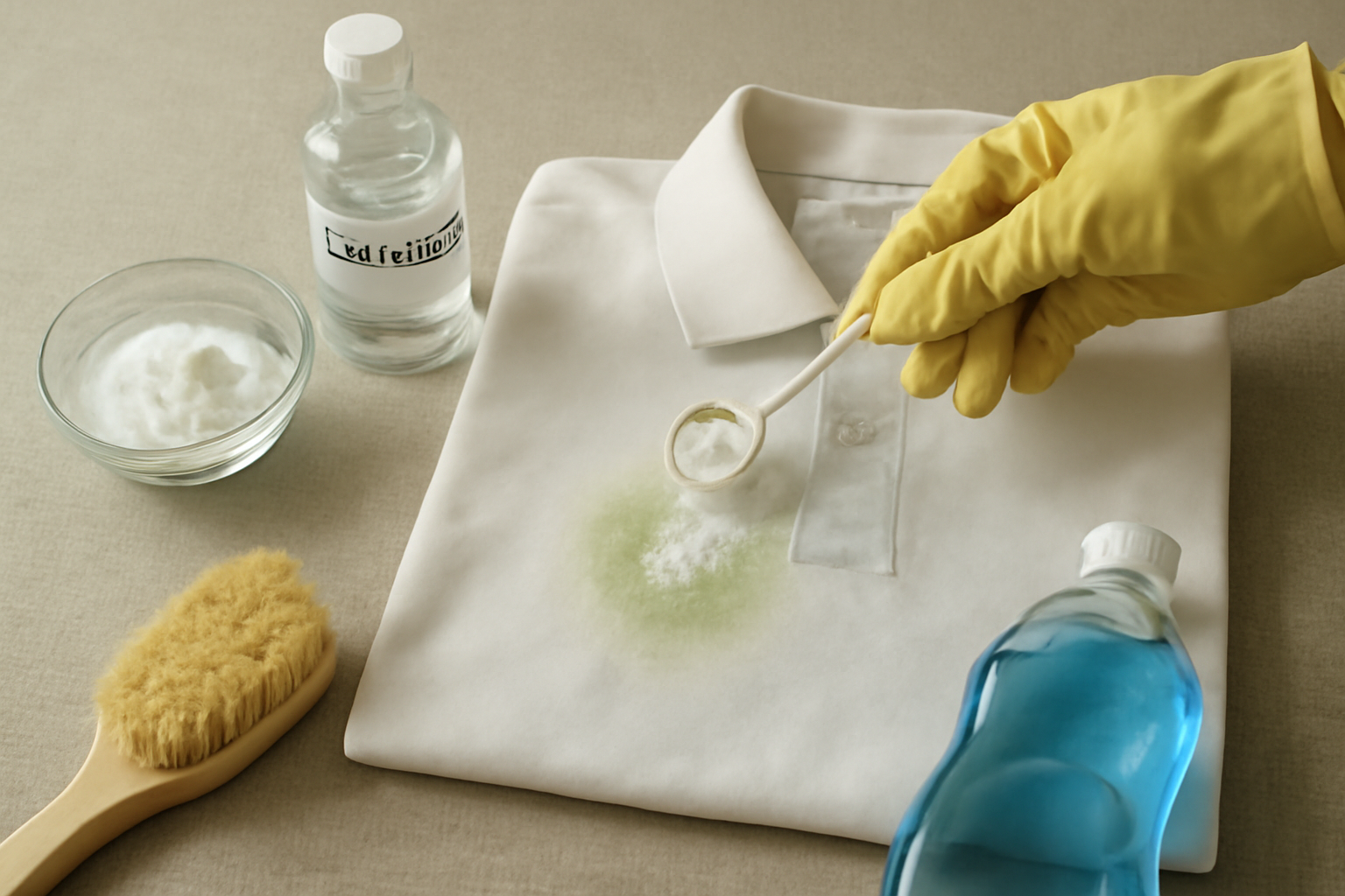 How to Remove a Set-In Grass Stain from a Cotton Shirt illustration