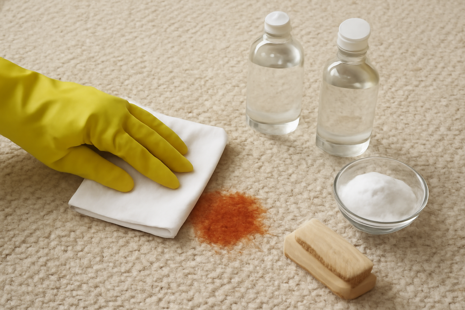 How to Remove a Set-In Tomato Sauce Stain from a Berber Carpet illustration