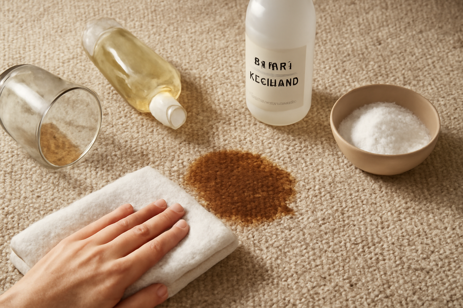 How to Remove a Coffee Stain from a Nylon Carpet illustration