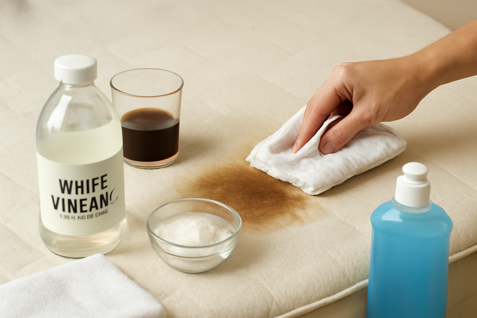 How to Remove a Set-In Coffee Stain from a Memory Foam Mattress illustration