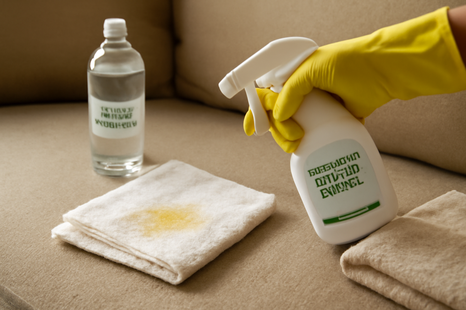 How to Remove Cat Urine from a Polyester Couch illustration