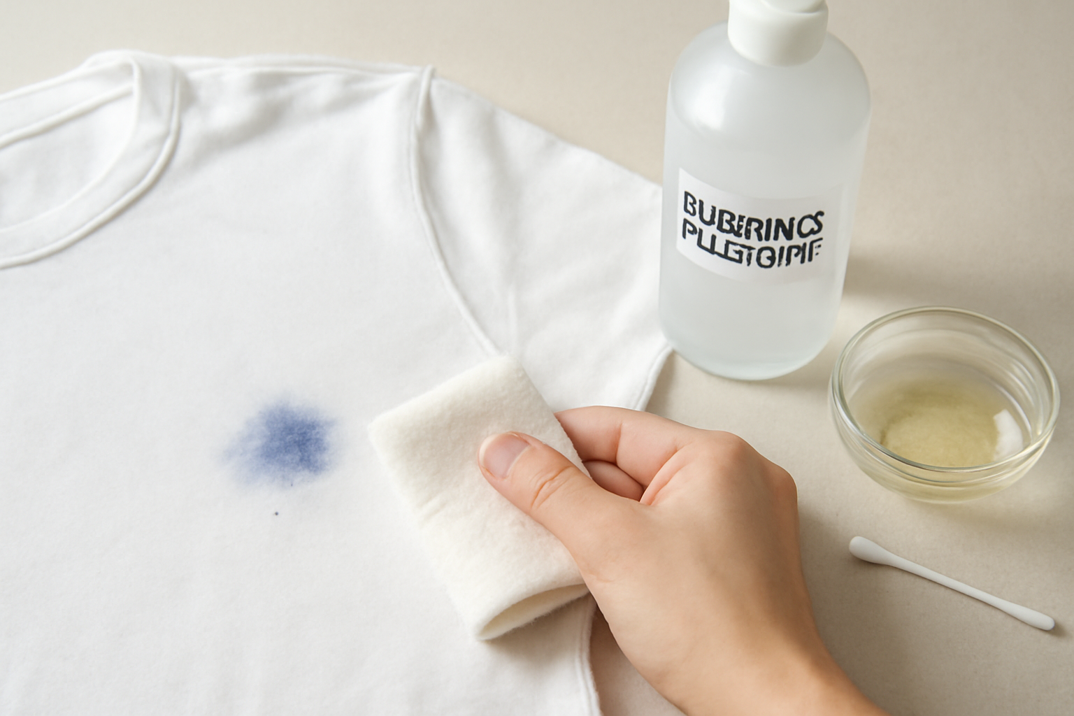 How to Remove a Ballpoint Pen Ink Stain from a Cotton Shirt illustration