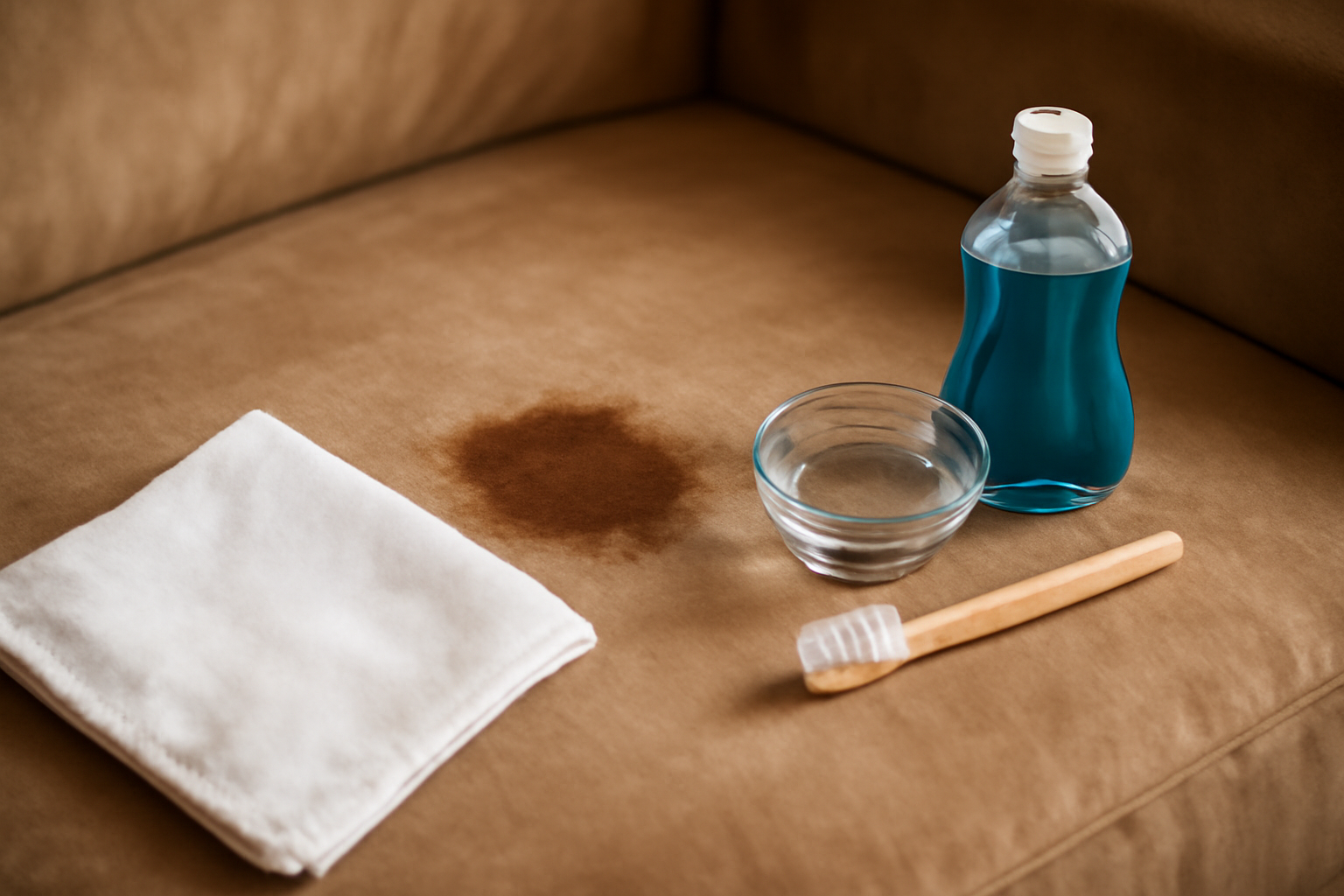 How to Remove a Set-In Chocolate Stain from a Velvet Couch illustration