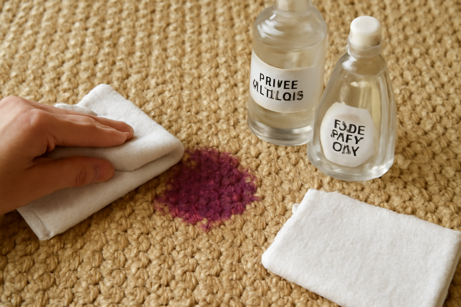 How to Remove a Dried Grape Juice Stain from a Sisal Rug illustration