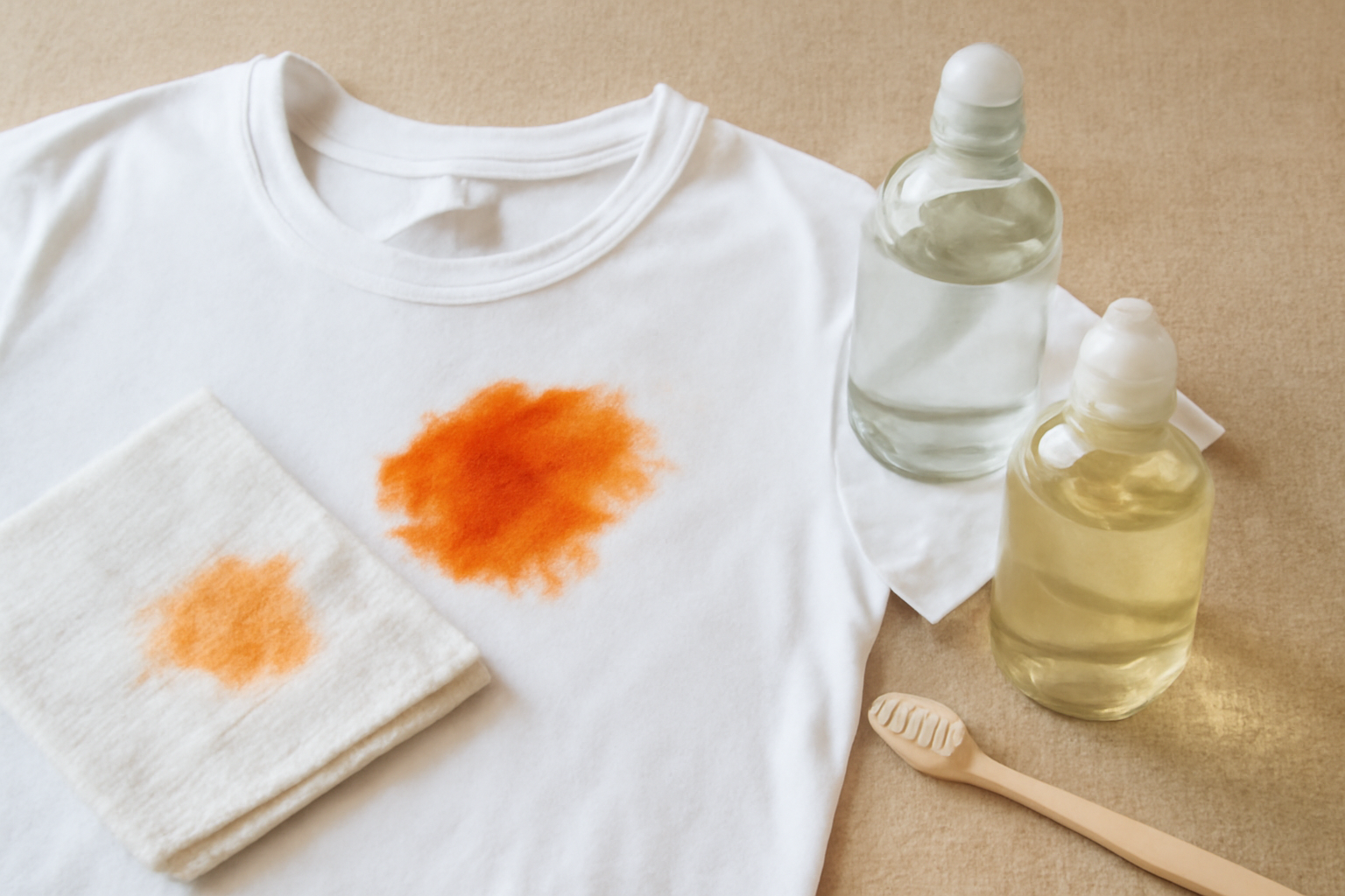 How to Remove a Set-In Ketchup Stain from a Cotton Shirt illustration