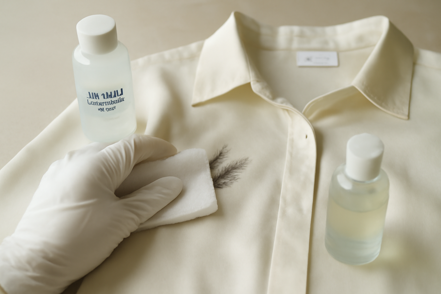 Imagen editorial: Cómo quitar una mancha de rímel de una camisa de seda: guía completa para manchas frescas y secas