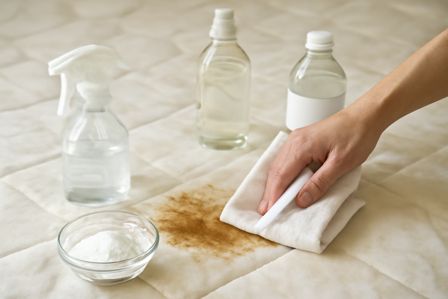 How to Remove a Dried Coffee Stain from a Cotton Mattress illustration