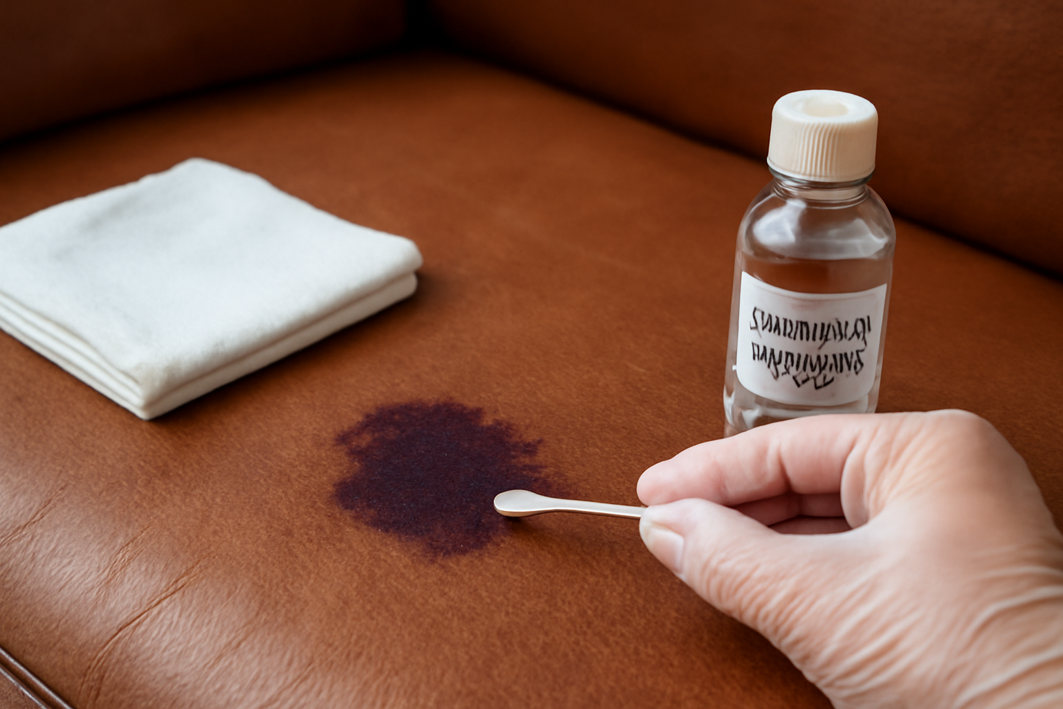 How to Remove a Fresh Ink Stain from a Leather Couch Safely illustration