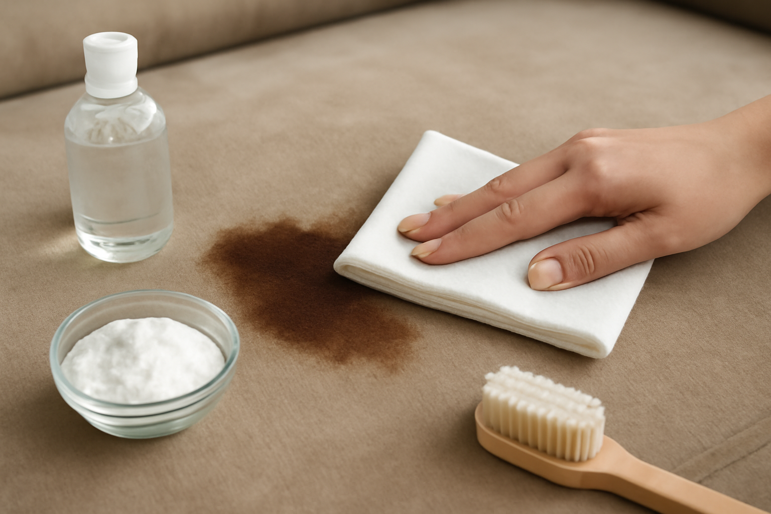 How to Remove a Set-In Grease Stain from a Microfiber Couch illustration