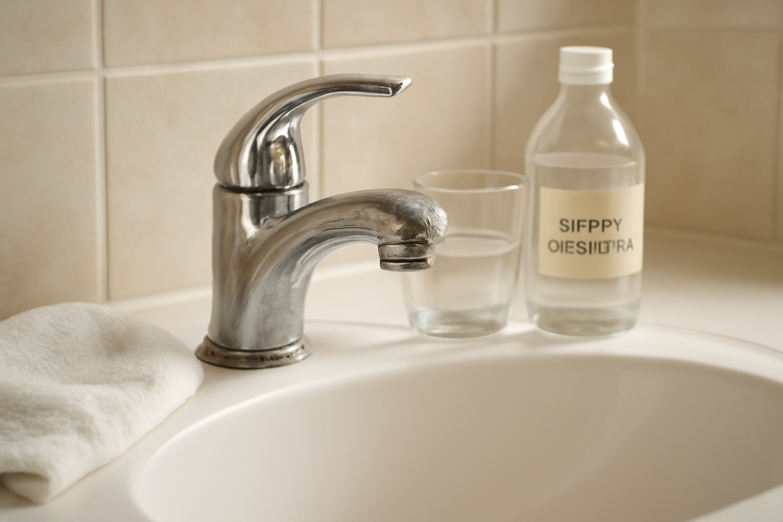 How to Remove Hard Water Stains from a Chrome Faucet illustration
